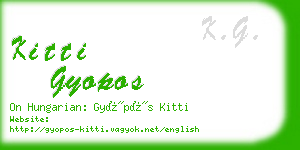 kitti gyopos business card